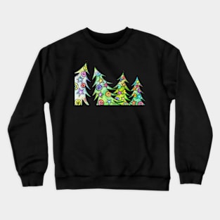 Decorated Xmas trees Crewneck Sweatshirt